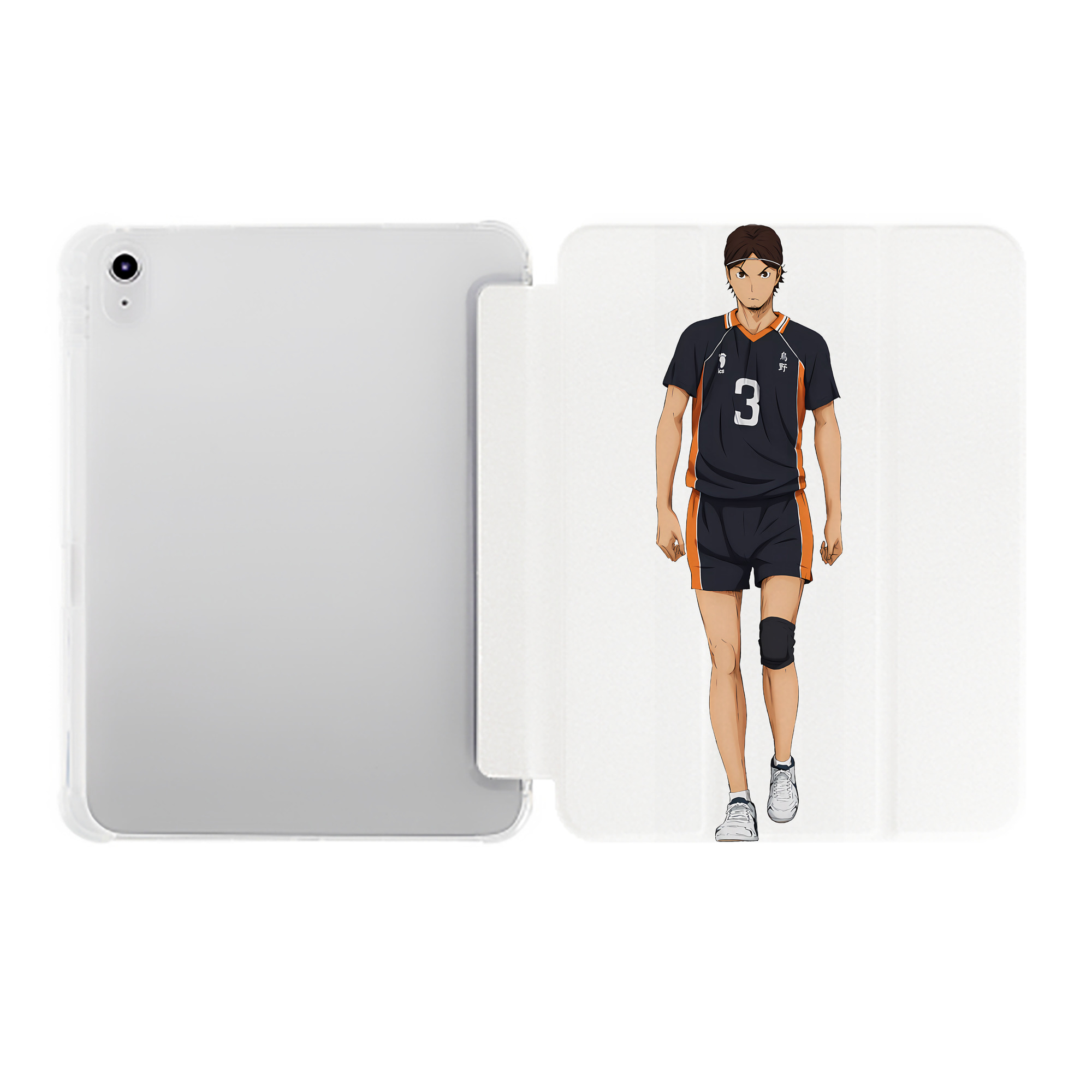 （画像用） ハイキュー!! Haikyu!! IPad ケース ペン収納付き 三つ折りスタンド PUレザー×シリコン 対応機種9.5/10.5/10.9インチ
